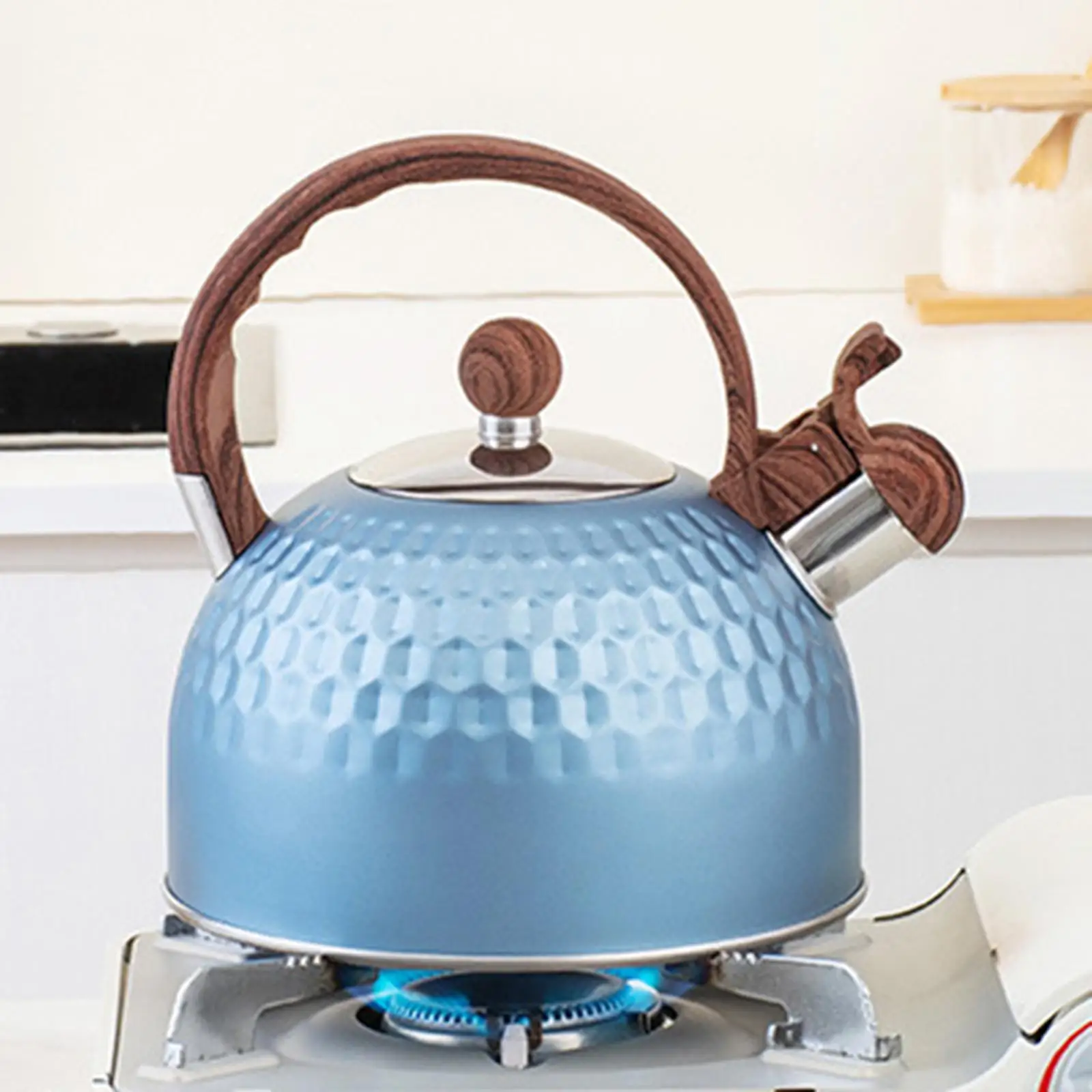 Whistling Kettle Stainless Steel 2.5L Large Capacity Hiking Teapot Teapot Kettle Picnic Tea Pot