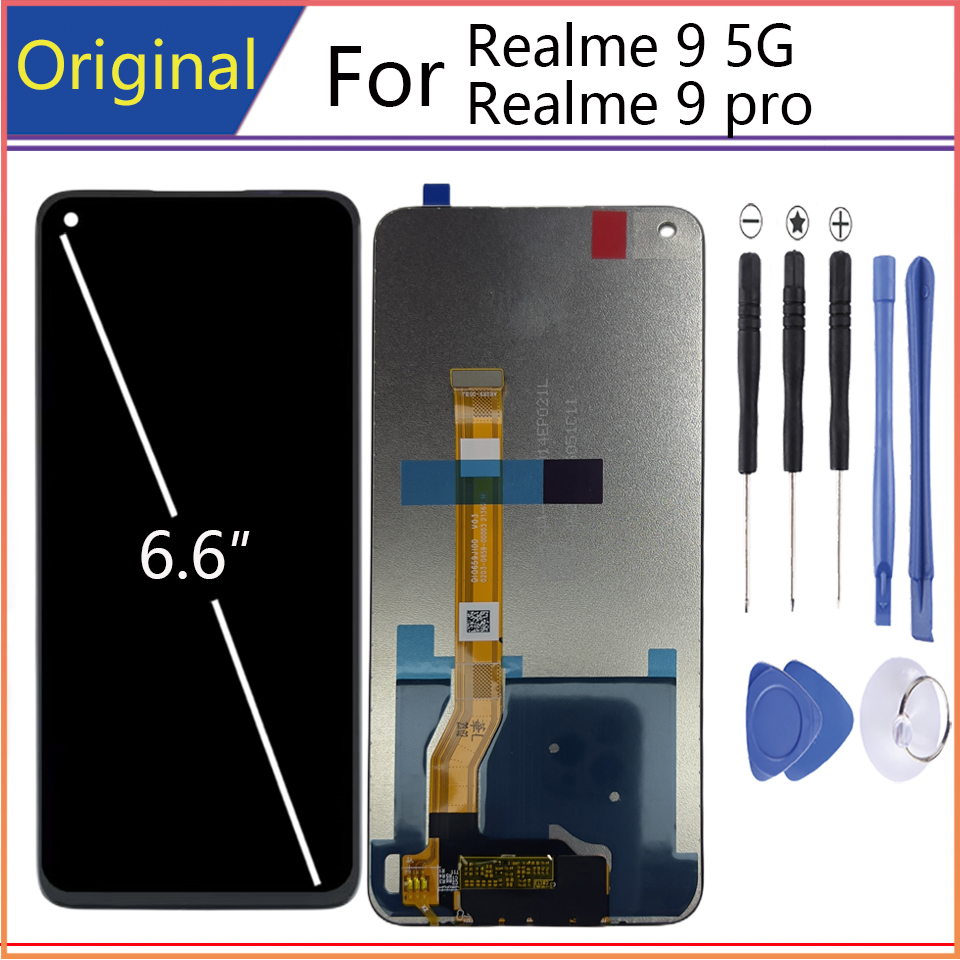 AAA + 6,6 дюймовый ЖК-дисплей для Oppo Realme 9 5G дисплей сенсорный экран  панель дигитайзер для Realme 9 Pro LCD Замена | AliExpress