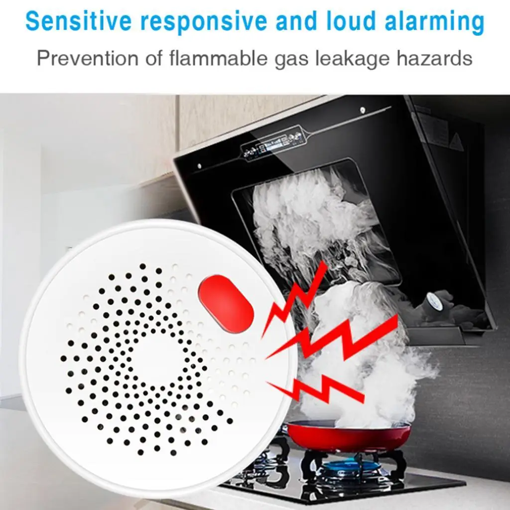  Detector Gas Alarm CO Butane Propane High Sensitivity for Home Kitchen