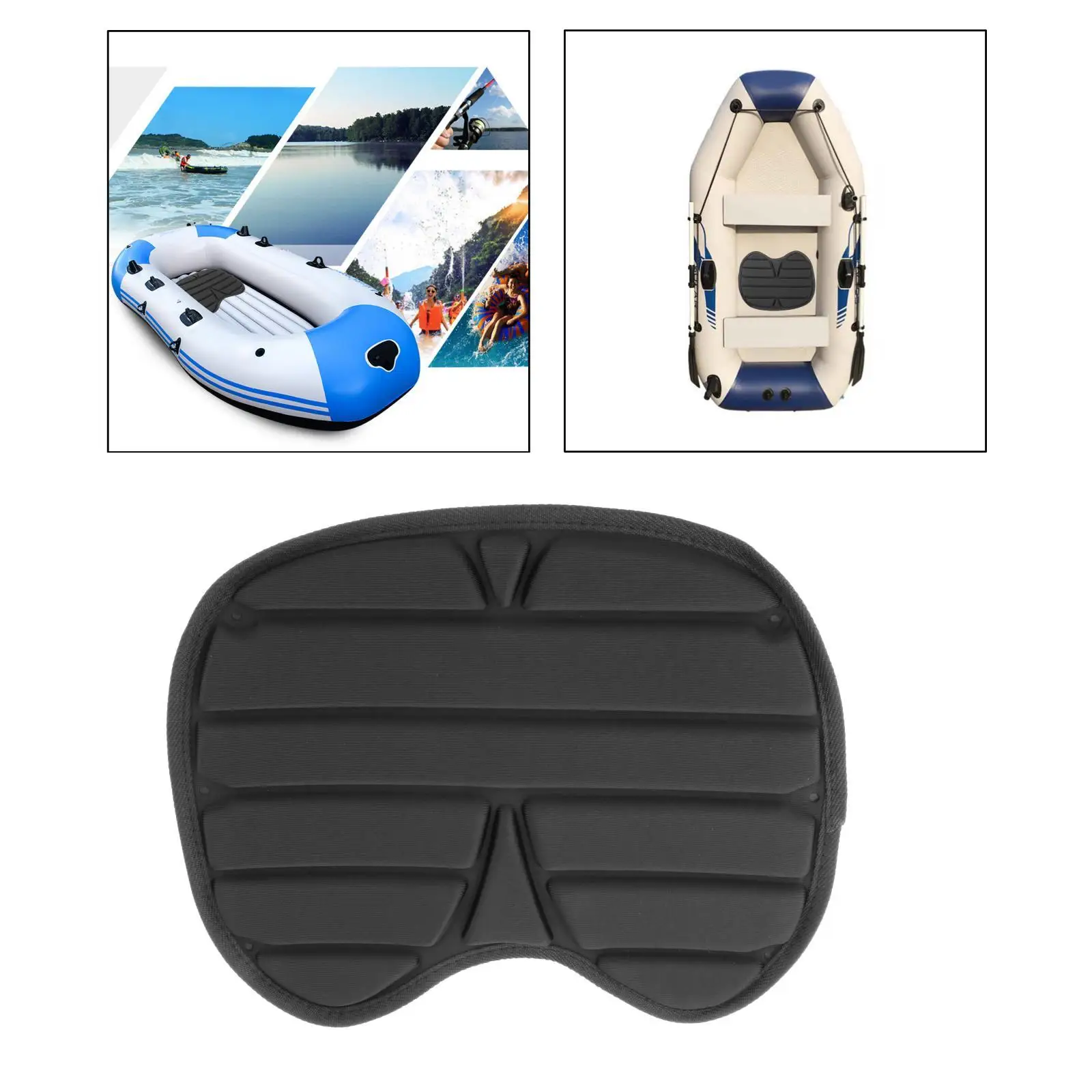 Waterproof Kayak Seat Cushion EVA Thick Pad 38x30cm Inflatable  