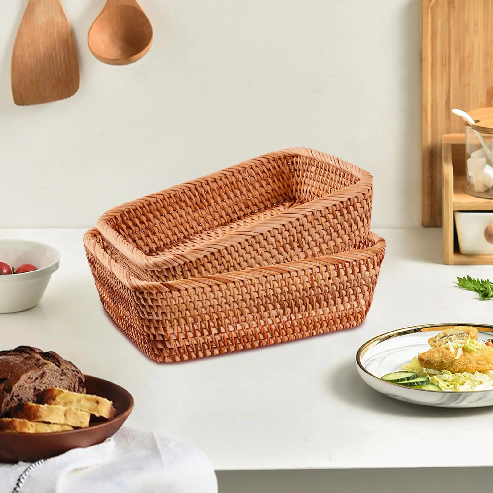 Fruit Storage Basket Picnic Storage Box Key Holder Serving Tray Container Fruit Bowl for Wedding Party Bathroom Dining Table