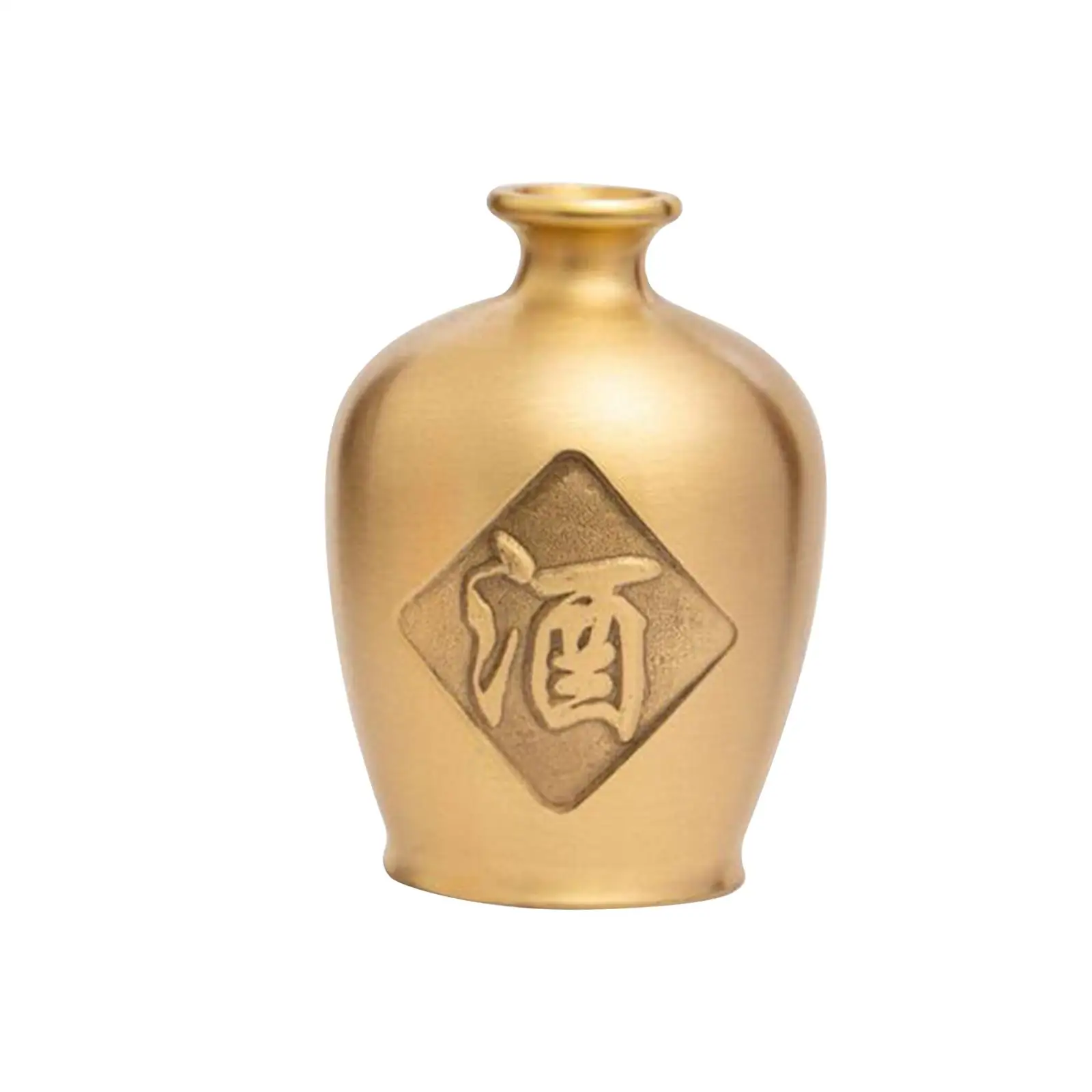 Golden Brass Jug Table Novelty Flower Water Pot Collectable Craft Jar Vase for Decor Party Living Room Restaurant Cabinet
