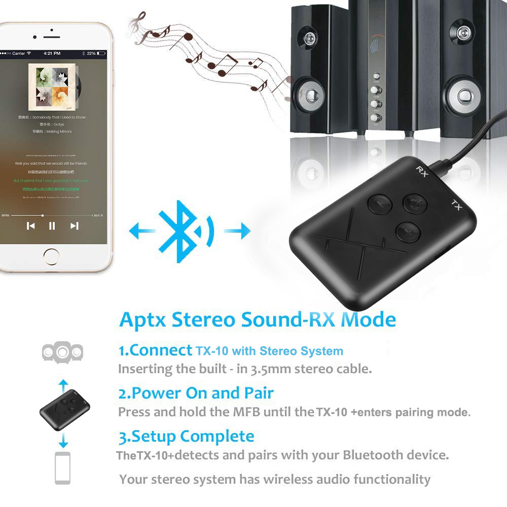 Title 6, Bluetooth Receiver Transmitter 2 in 1 Stereo AP...