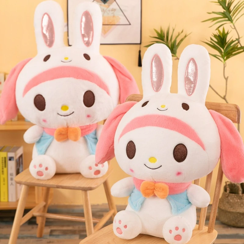 Sanrio My Melody Plush Oversized Transform Into A Rabbit Throw Pillow Kawaii Birthday Gifts