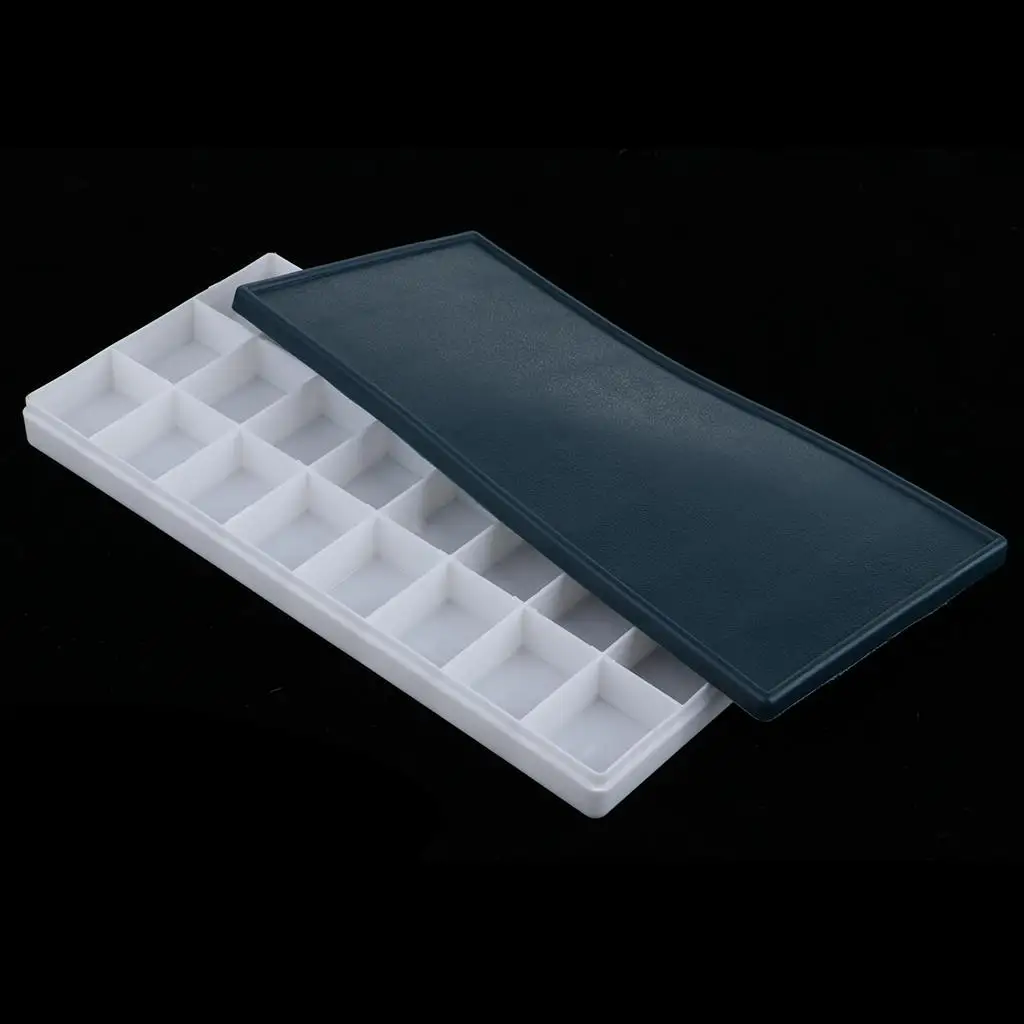 24/36/44 Grid    Box Empty Sealed Case   Tray Container with Soft Lid for  Acrylic Oil Painting