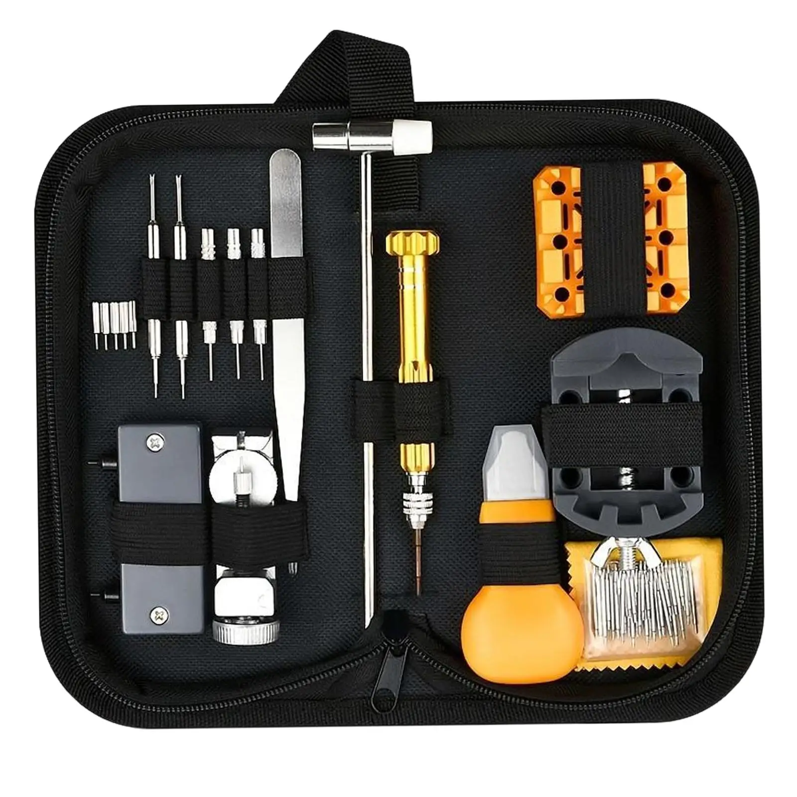132 Pieces Watch Repair Tool Kit Storage Case Extra Pins Universal Watch Strap Remover Multifunctional Portable Back Removal