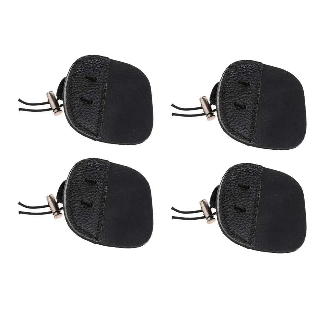 Pack of 4 Outdoor  Hunting Finger Tabs Gear Recurve Bow  Gear for Men Women