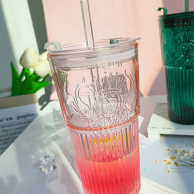 Light Pink Glass Straw