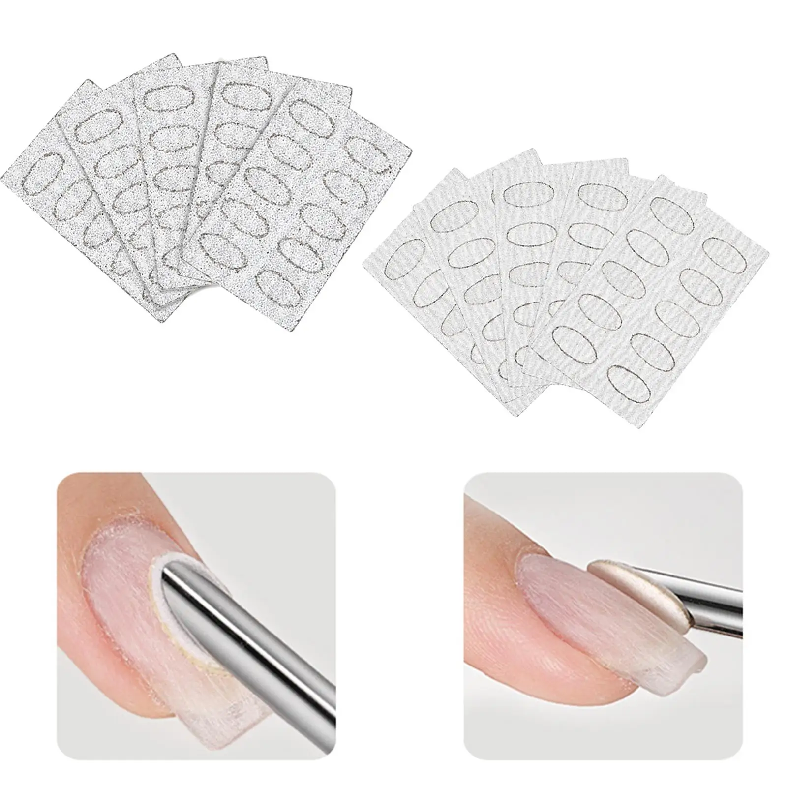 50Pcs Nail Pusher Replace Sanding Paper for Home SPA Salon Manicure Pedicure