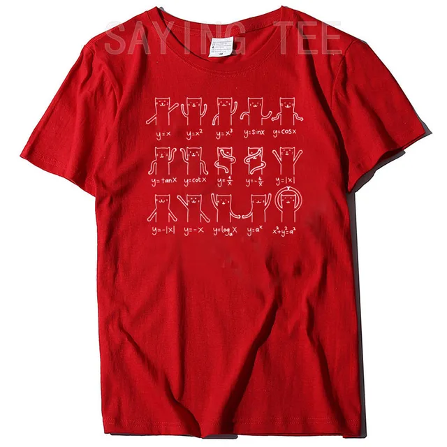Funny Cat Math Algebra Lover T Shirts Graphic Cotton Streetwear