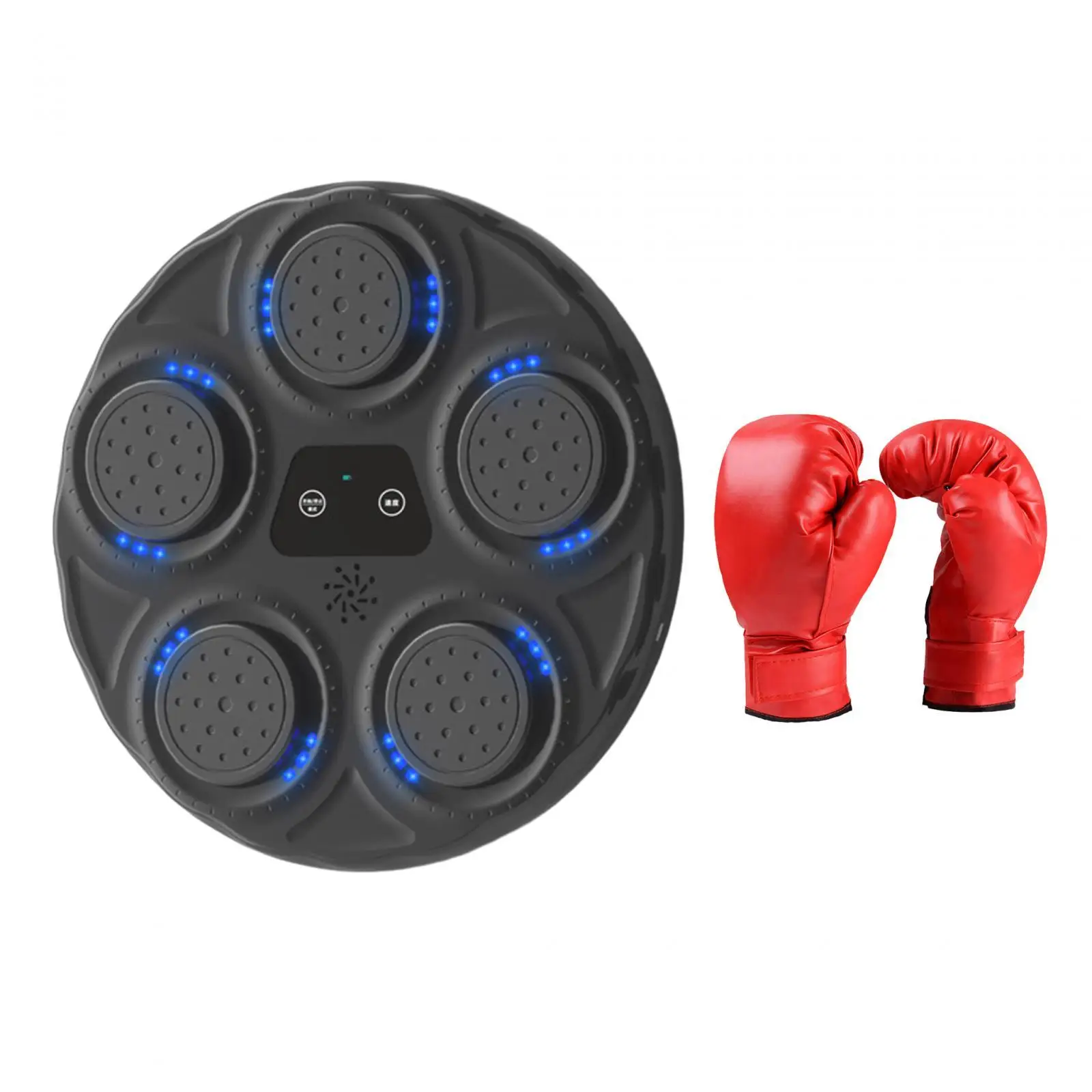 Electronic Boxing Machine Wall Mounted Lighted Music Boxing Wall Target for Reaction Response Training Focus Agility Home Gym
