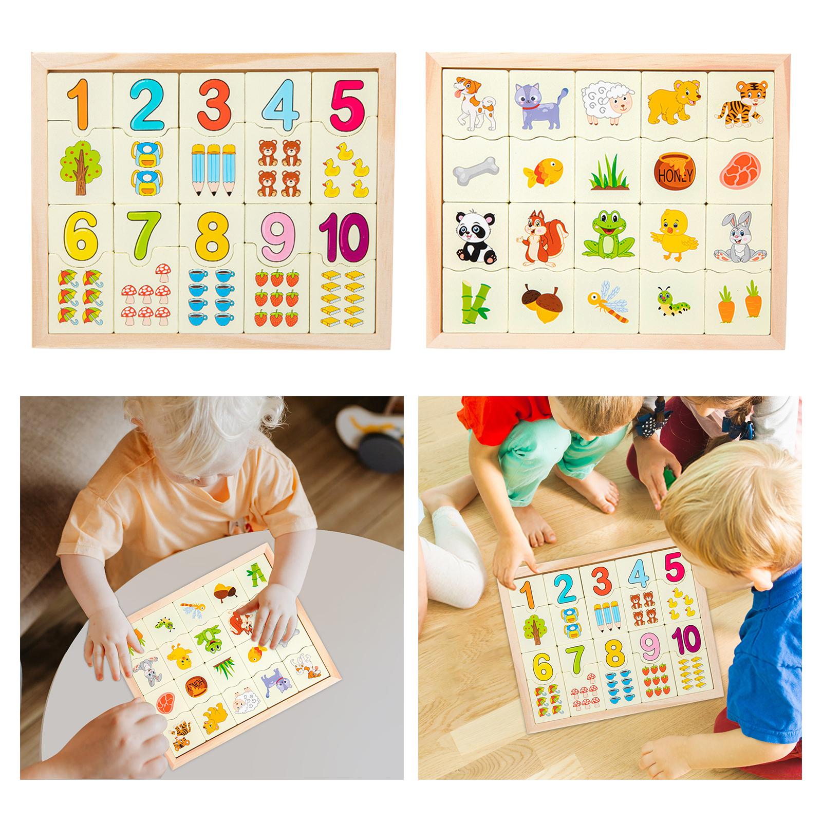 Montessori Preschool Learning Materials Wooden Board Game Wooden Montessori Math Toy for Toddlers Kids Girls Boys Birthday Gifts