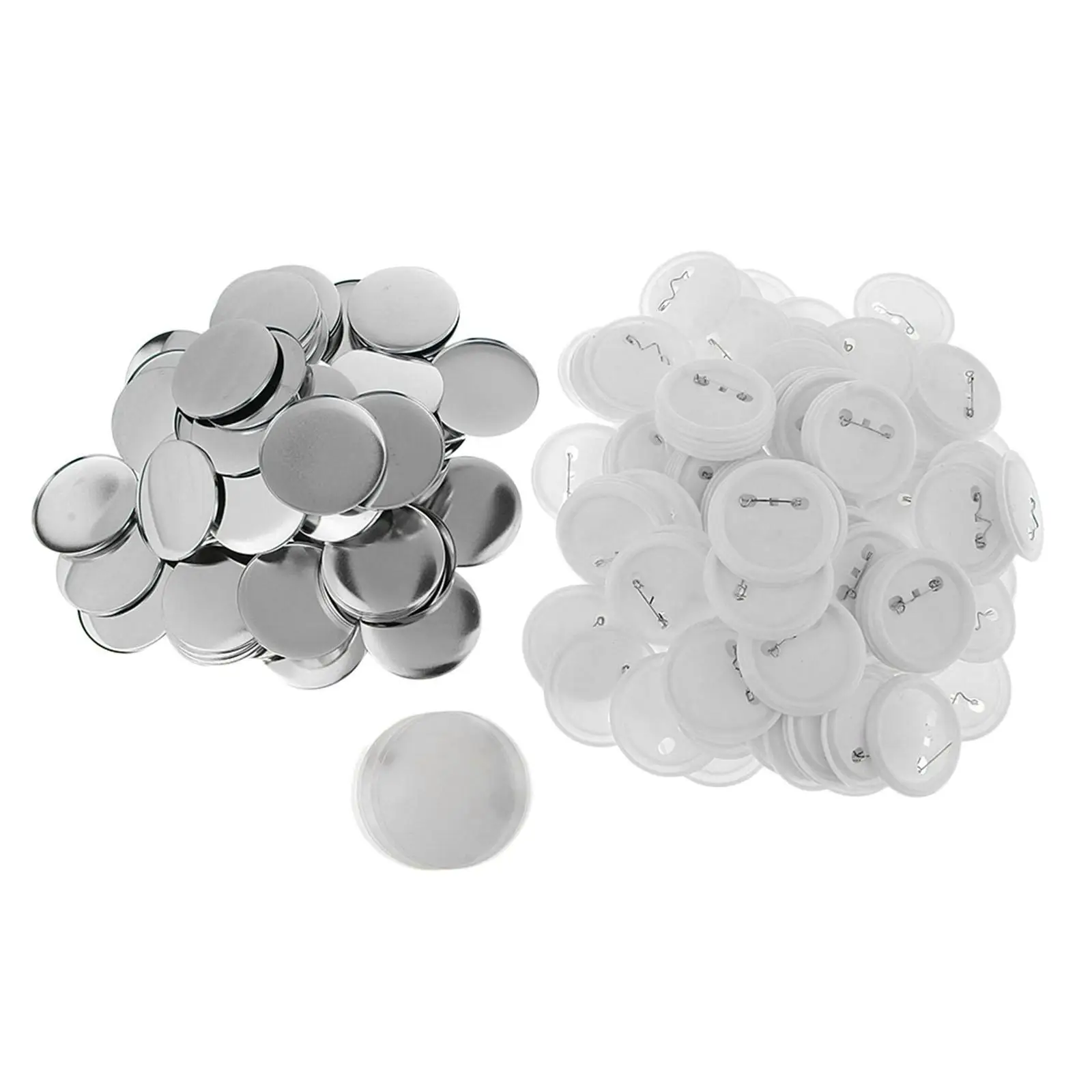 100 Sets Blank Button Making Supplies for Button Maker Machine Empty DIY Pin