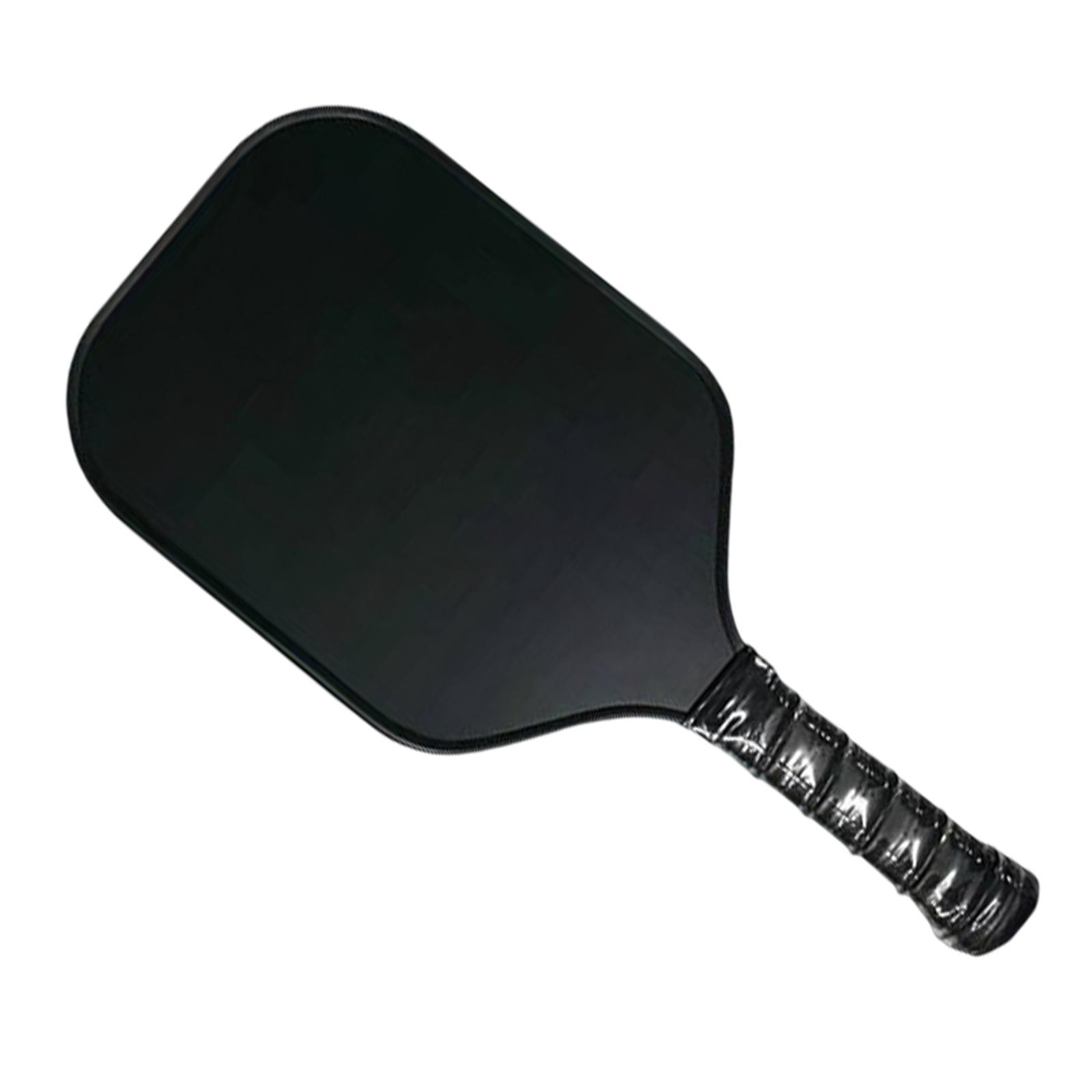 Carbon Fiber Racket Black, Accessory for Any Skill Level Players with Low Profile Edge Protection