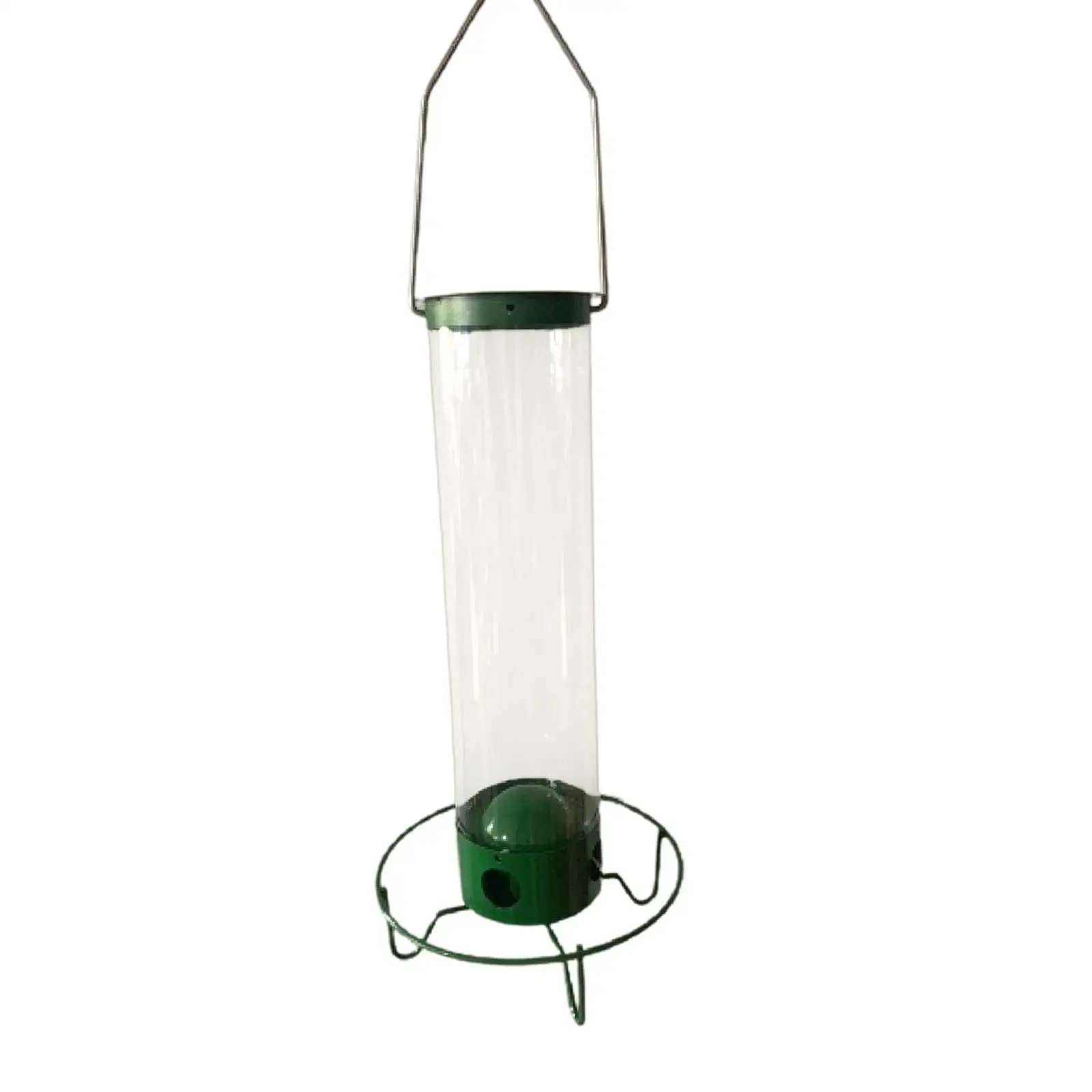 Bird Feeder Garden Decoration with Four Feeding Ports with Hanging Hook Automatic Bird Feeder for Bird Watchers Gift Outside