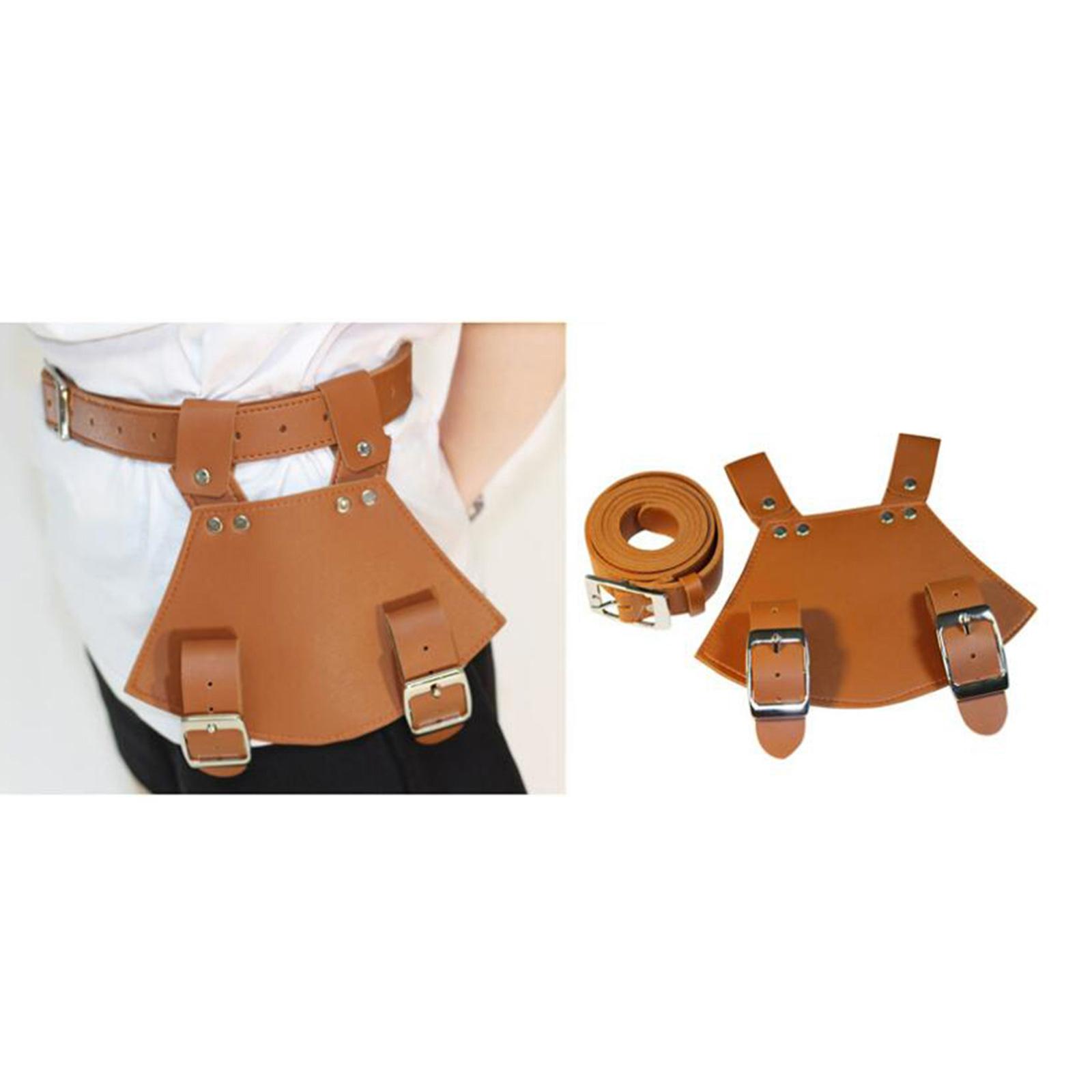 Renaissance PU Leather Sword Frog Belt Costume Accessories Rapier Knight Sword Belt with Metal Buck 2 Color