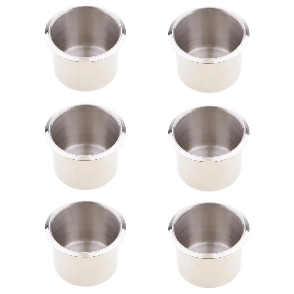 Stainless Steel 6pcs Cup Drink  for Marine Boat Car Truck Camper