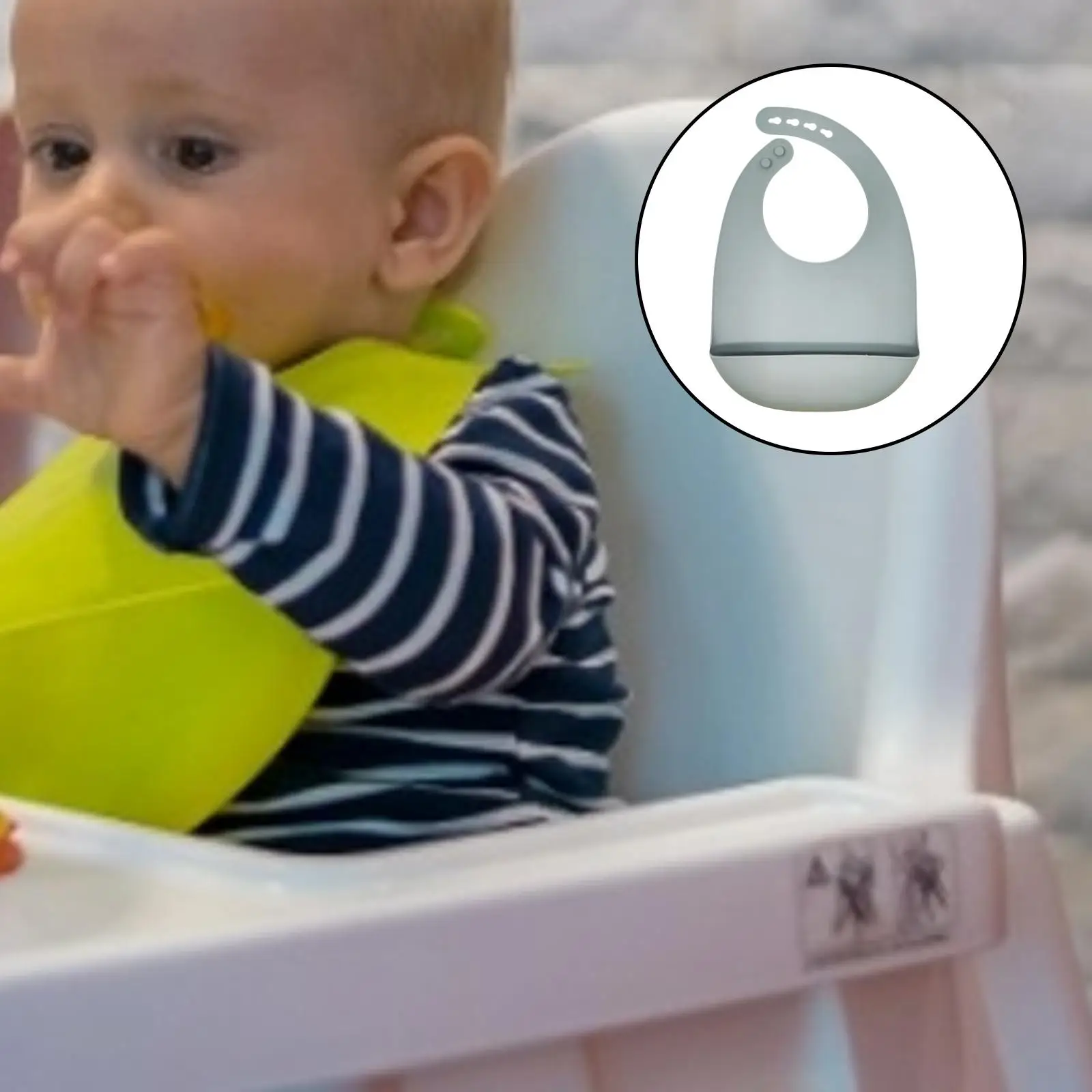 Adjustable Waterproof Silicone Baby Feeding Bib Eating Drinking Apron Cloth Protection for Toddler Wipe Clean Ligthweight