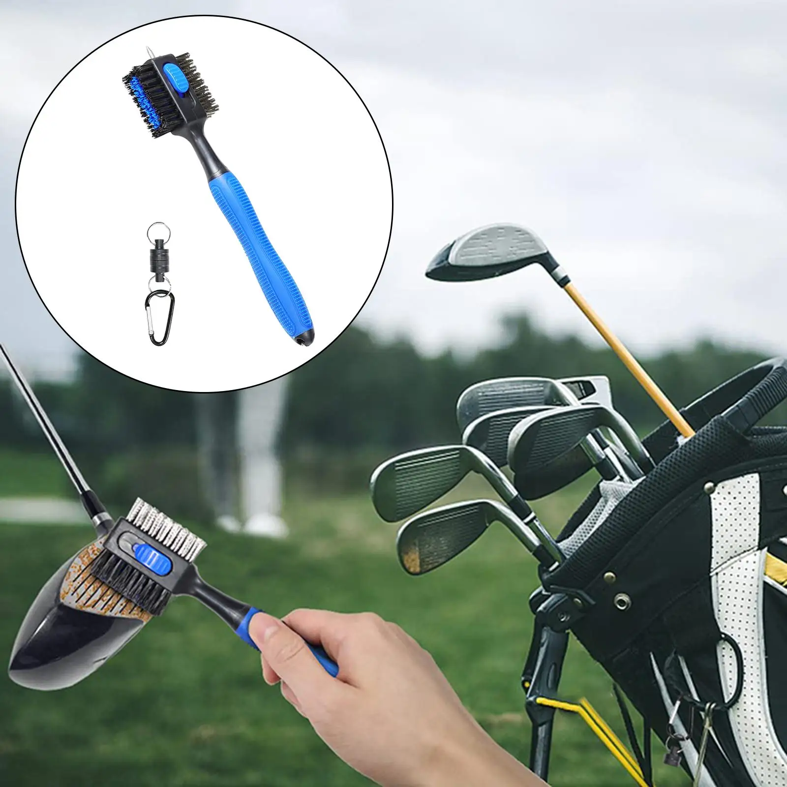 Golf Club Brush Cleaning Brushes Double Sided for Golf Bag Sport Decoration Men