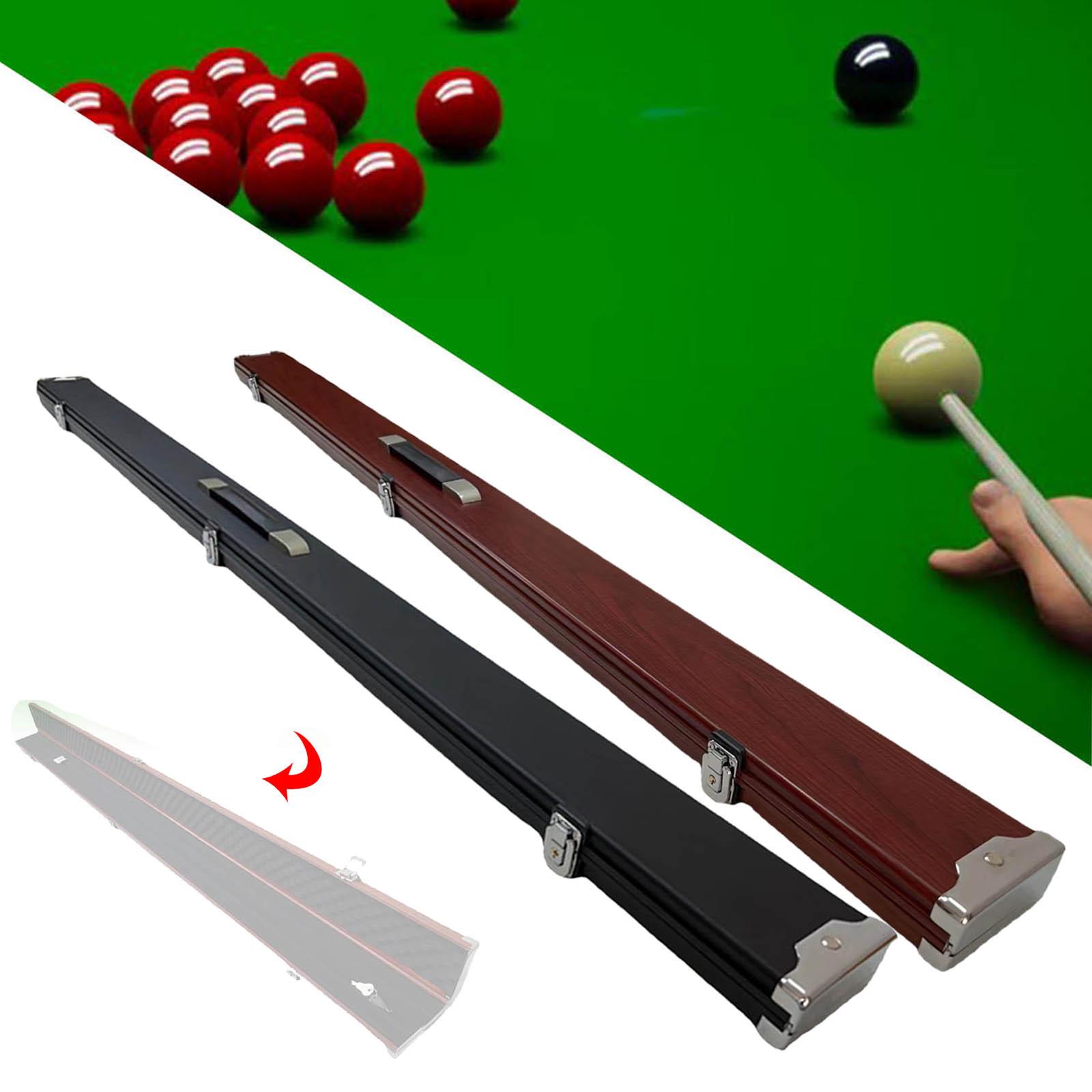 3 Slots Billiard Snooker Case Durable Aluminium Alloy with latches Black Pool