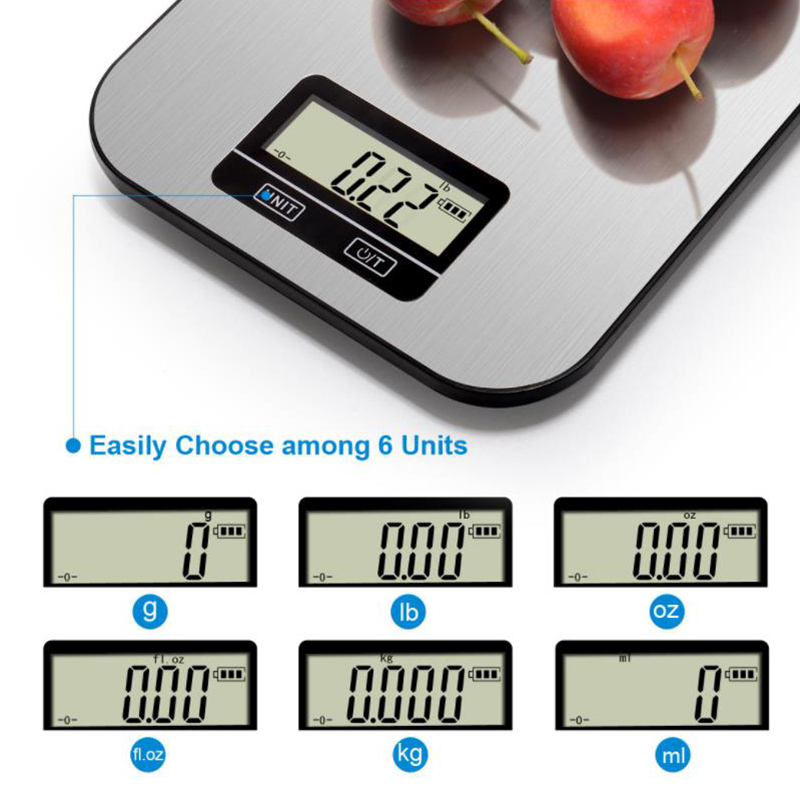 Title 3, Digital Kitchen Scale 5Kg/1g Stainless Steel Ki...