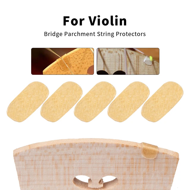 Protecteur de cordes en parchemin pont 5 pièces/ensemble, pièces de violon, accessoires  pour Instruments de musique - AliExpress