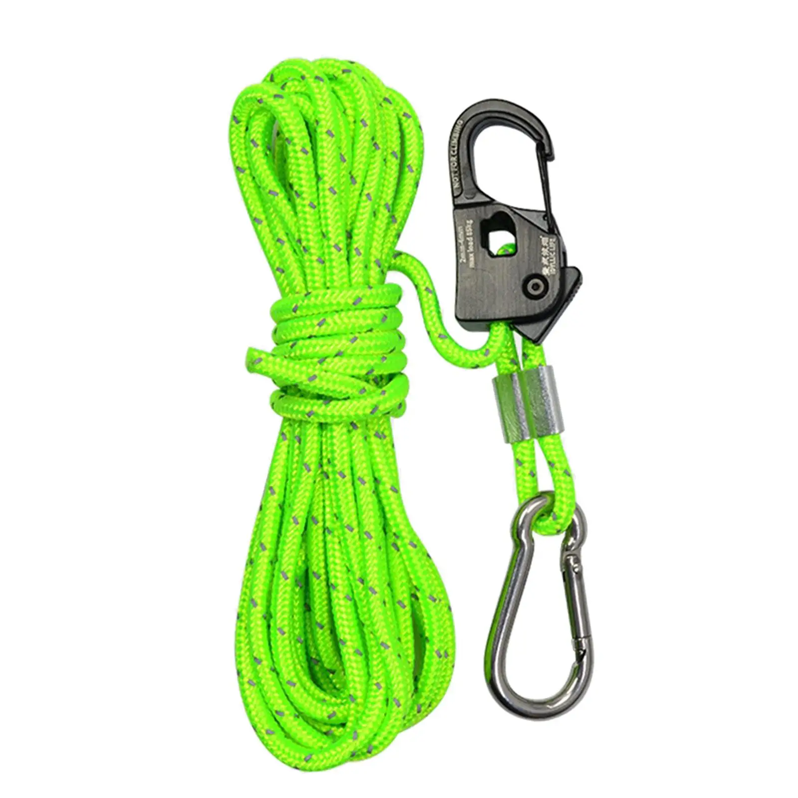 4mm Tent Guy Rope with Pulley Tent Wind Rope for Outdoor Camping Awning