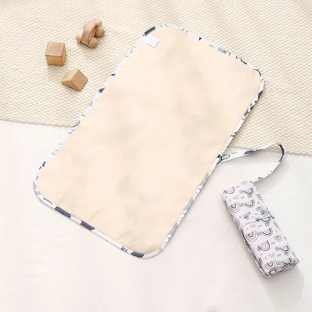 Fasciatoio Portatile Pieghevole Per Neonati - Cambio Pannolini Da Viaggio Impermeabile Con Tasca Orsetto - Foto 12