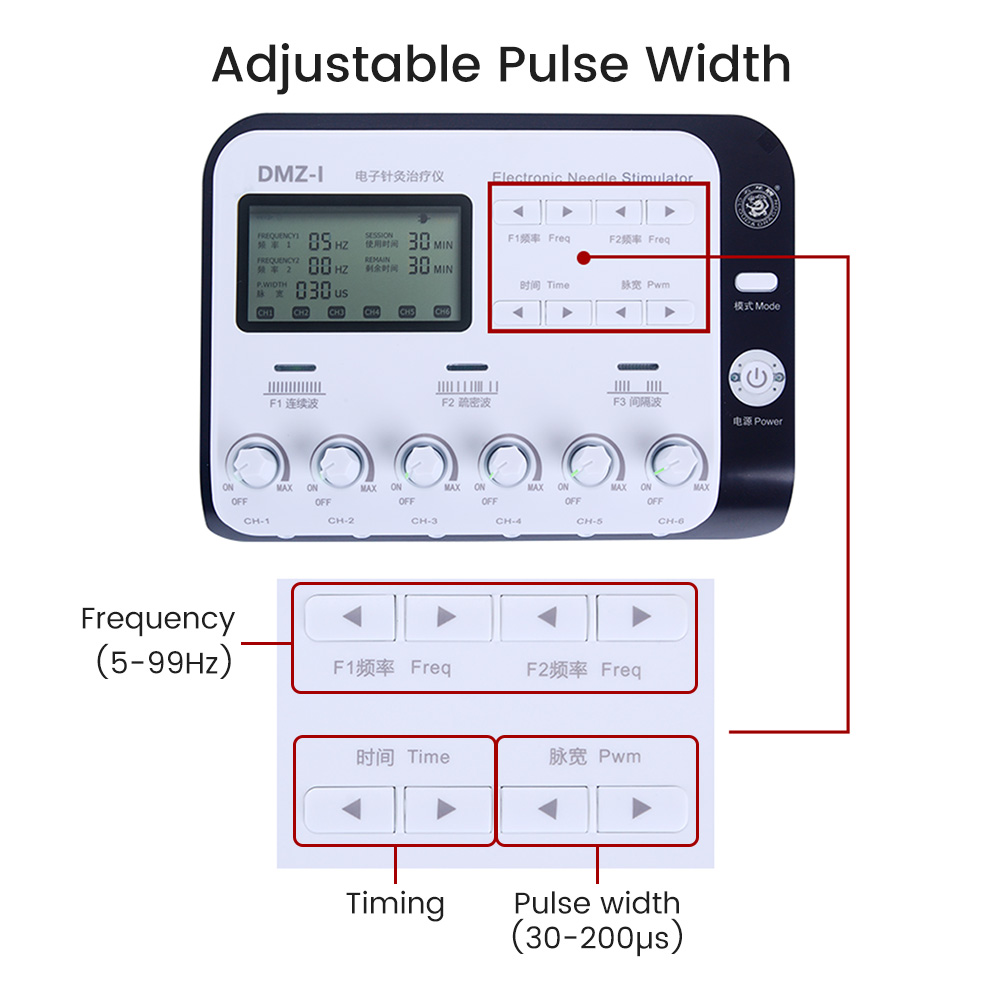 6 Output Electroacupuncture Massager Professional Acupuncture Needle Body Muscle Stimulator Tens Unit Machine Mussle Relax Tool