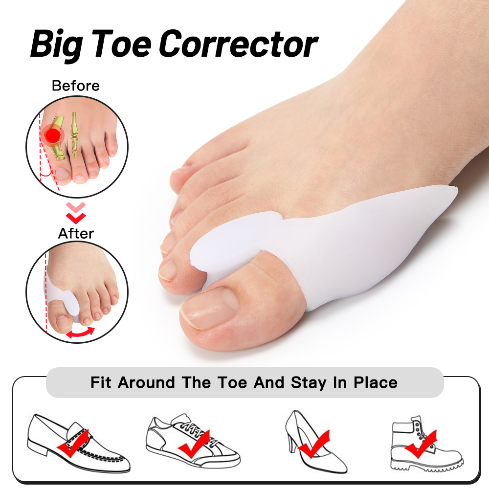 Best of 1 Pair Of Silicone Toe Separators, Bunion Toe Valgus Adjuster, Toe External Appliance Foot Care Tool Hallux Valgus Corrector Reviews & Tips