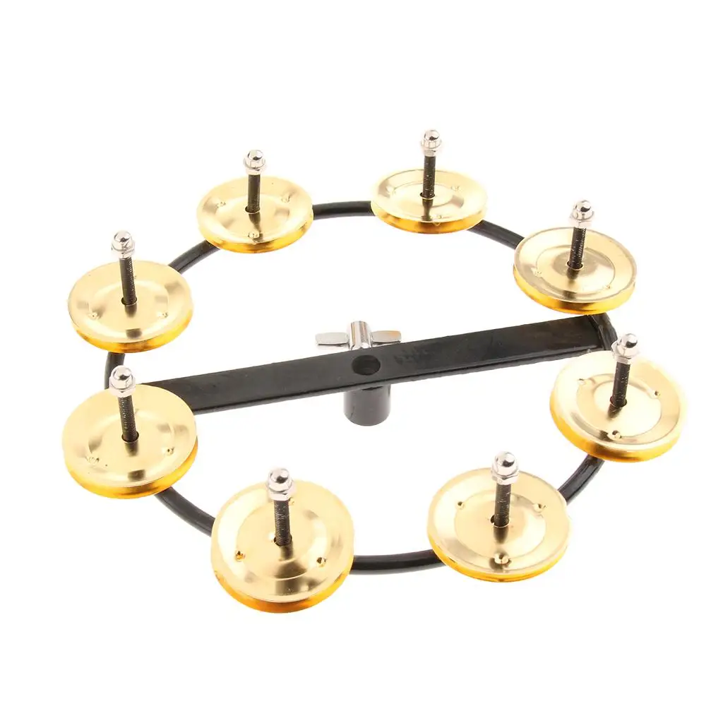 Hi-hat Tambourine with Single Row Steel  for Percussion Accessories