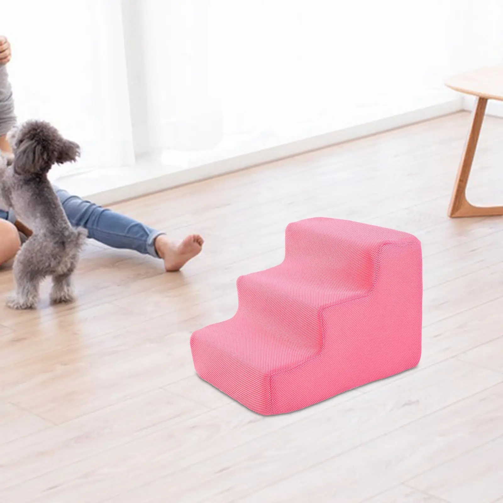 Pet Stairs High Density Pet Steps Ladder Balanced Pet Steps Dog Steps for Car Couch Small Dogs and Cats High Beds Climbing