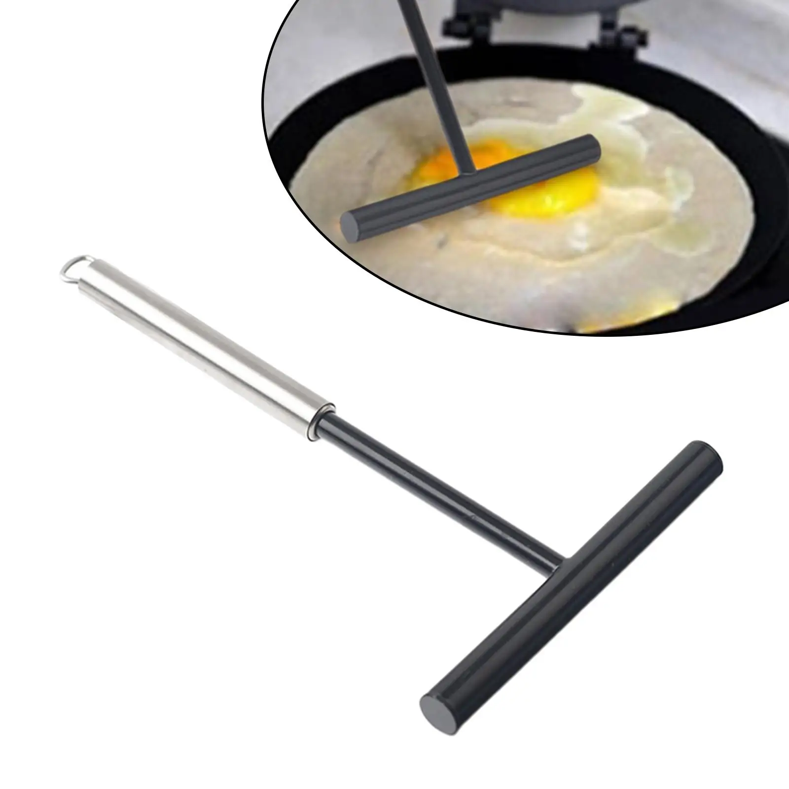 Stainless Steel Crepes Spreader Cooking Tools with Hanging Hole Pancake Fruit Tool Portable Smooth Surface for Kitchen