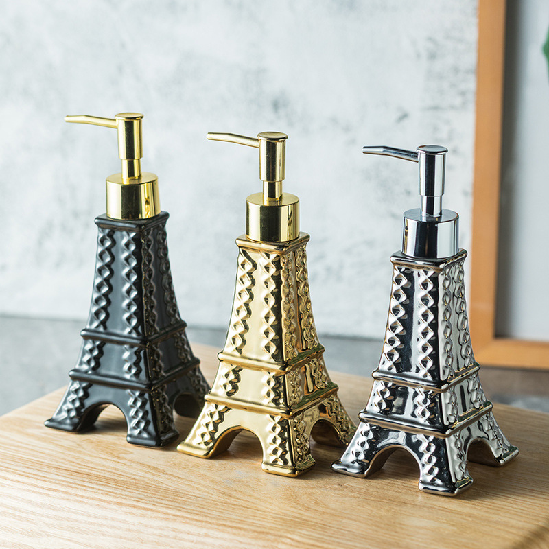 Ceramic Eiffel Tower Liquid Soap Dispenser