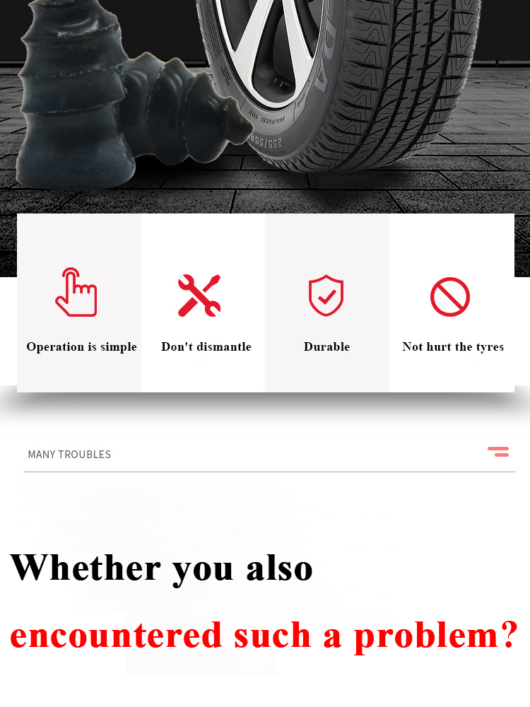 Tire repair nail kit image 2