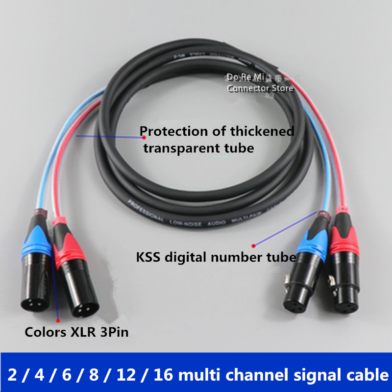 áudio novo canais cabo de cobra xlr de sinal de áudio cabo de iluminação de palco de carro cabo de sinal de transmissão