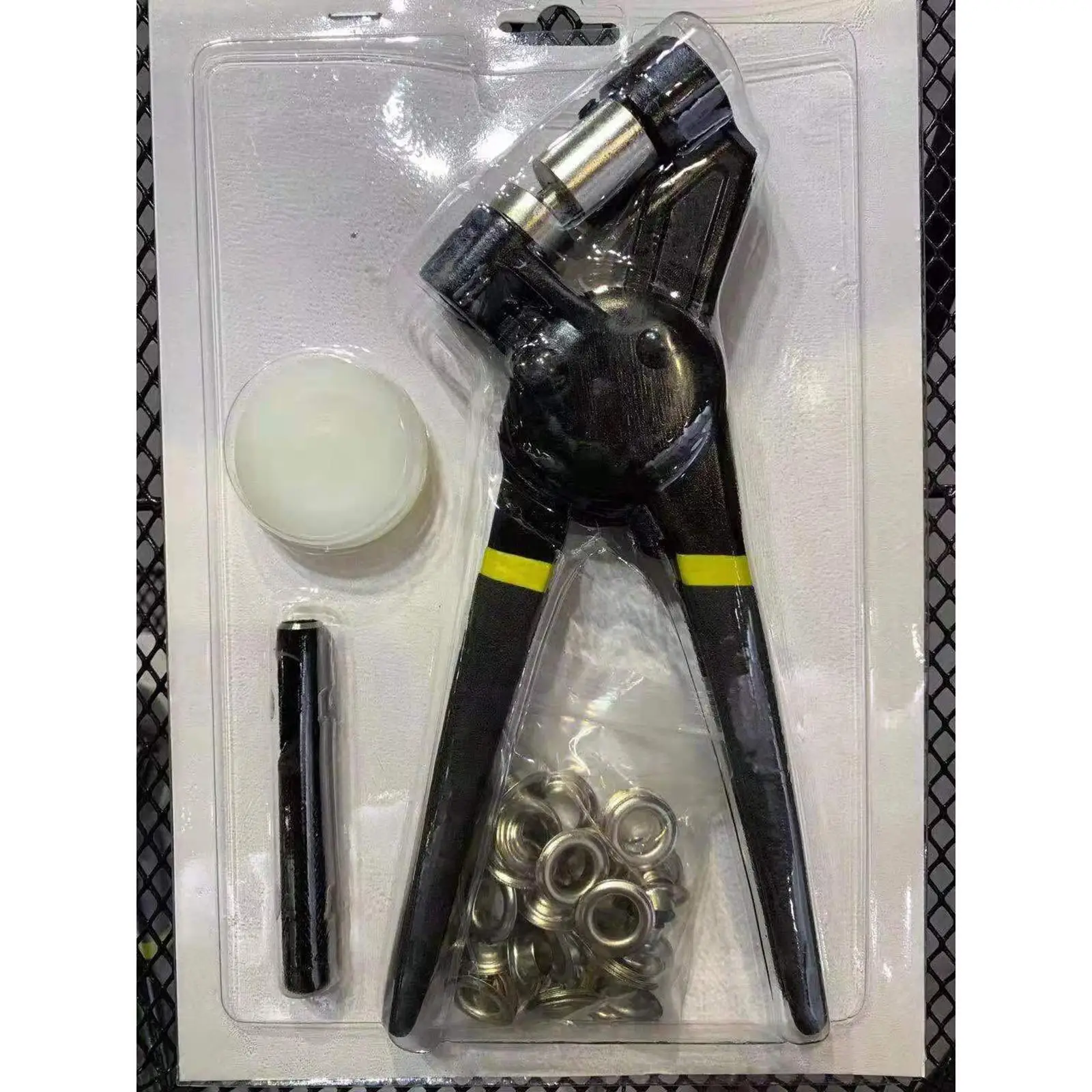 Grommet Plier Set Handheld Hole Punch Manual Puncher Tool 500 Metal Eyelets