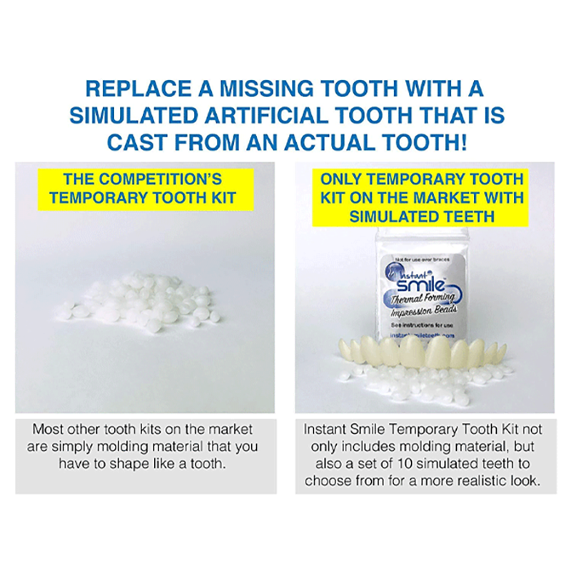 Best of 3pcs Temporary Tooth Replacement Kit Replace A Missing Tooth In Minutes Dental Repair Tooth For Women Men Adults Reviews & Tips - Image 3