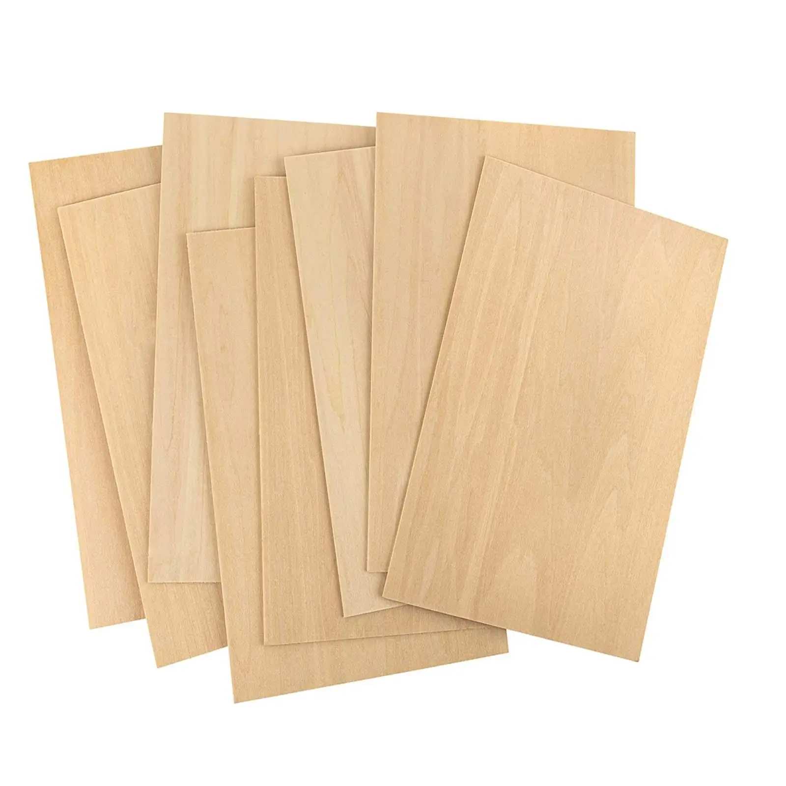 8x Unfinished Wood Miniature Models Making Thin Plywood Board for Making Plane Model Crafts DIY Project Miniature Aircraft