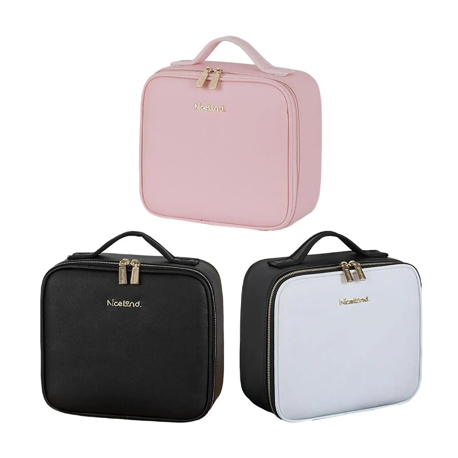 Makeup Case with Adjustable Brightness Storage Bag for Girls Gift