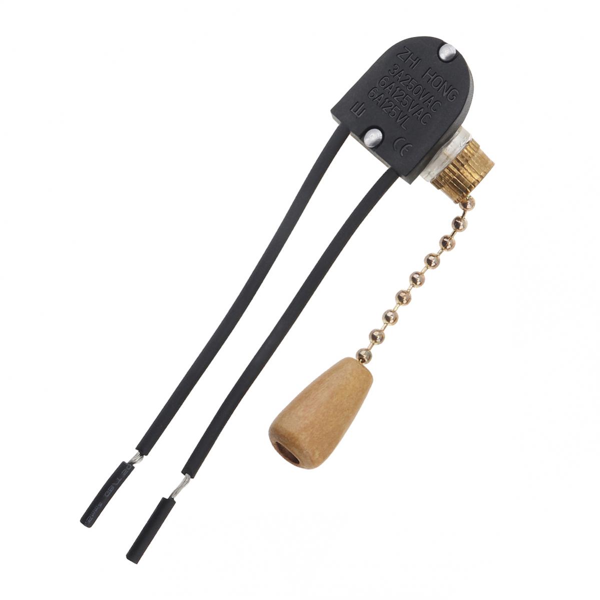 Description Picture 5 of item2pcs Universal Wall Light Pull Switch Home Ceiling Fan Lamp Pull Chain Cord Switch Set   Lamp Hanging Chain Switch Zipper Switch