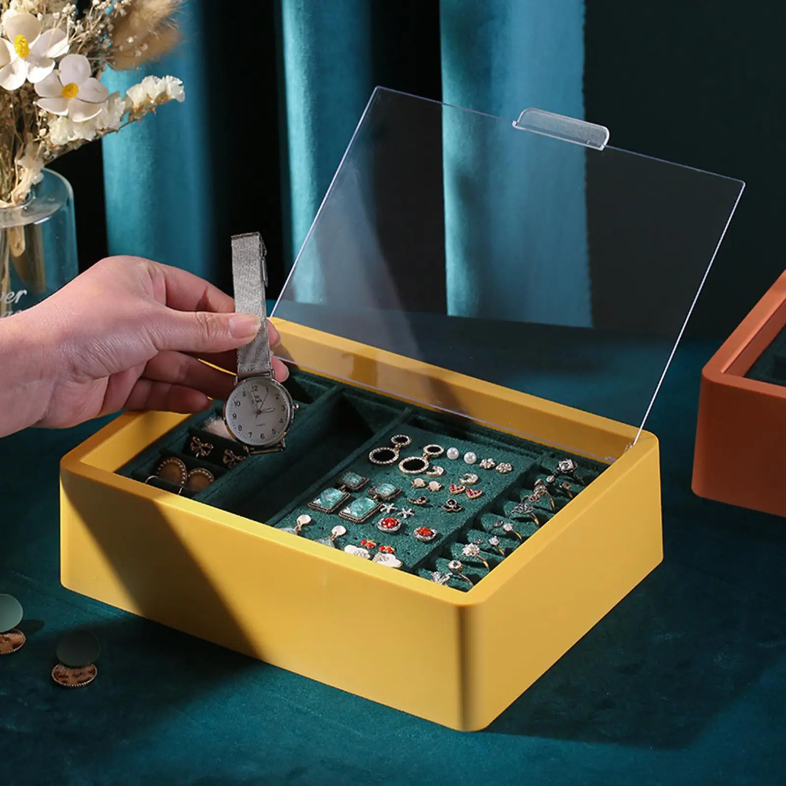 Jewelry Storage Box Double-Layer Multifunctional Organizer for Bracelets