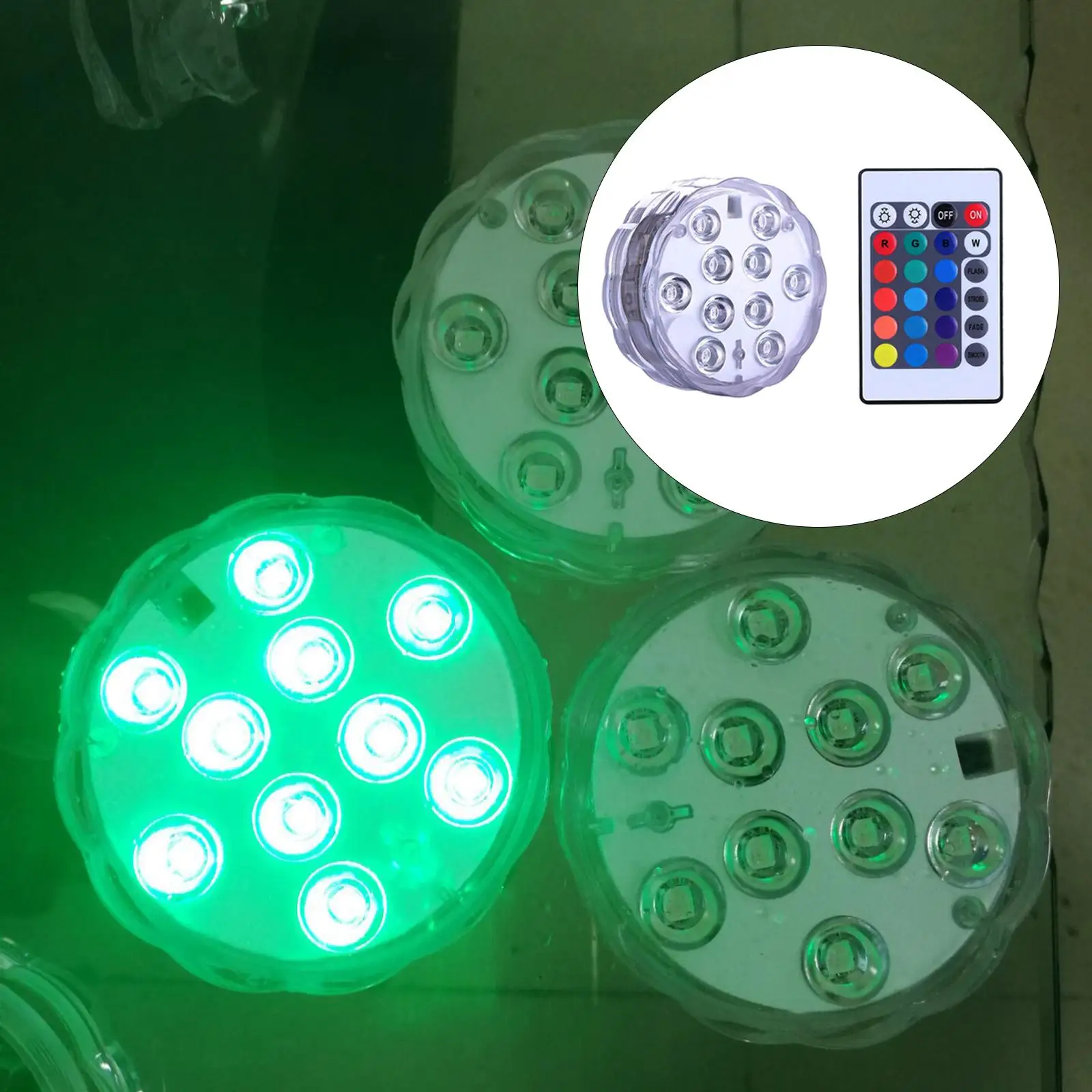 Submersible LED Lights Remote Control IP68 Waterproof Tea Light RGB for Hot Tub Fountains Vase Swimming Pool Decoration