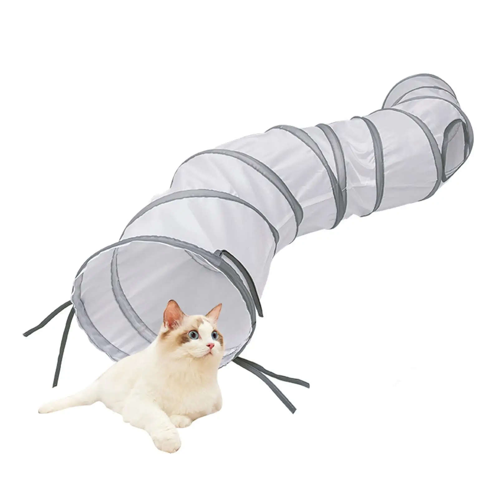 Folding Cat Tunnel Tube Interactive Toy Durable Practical for Hiding