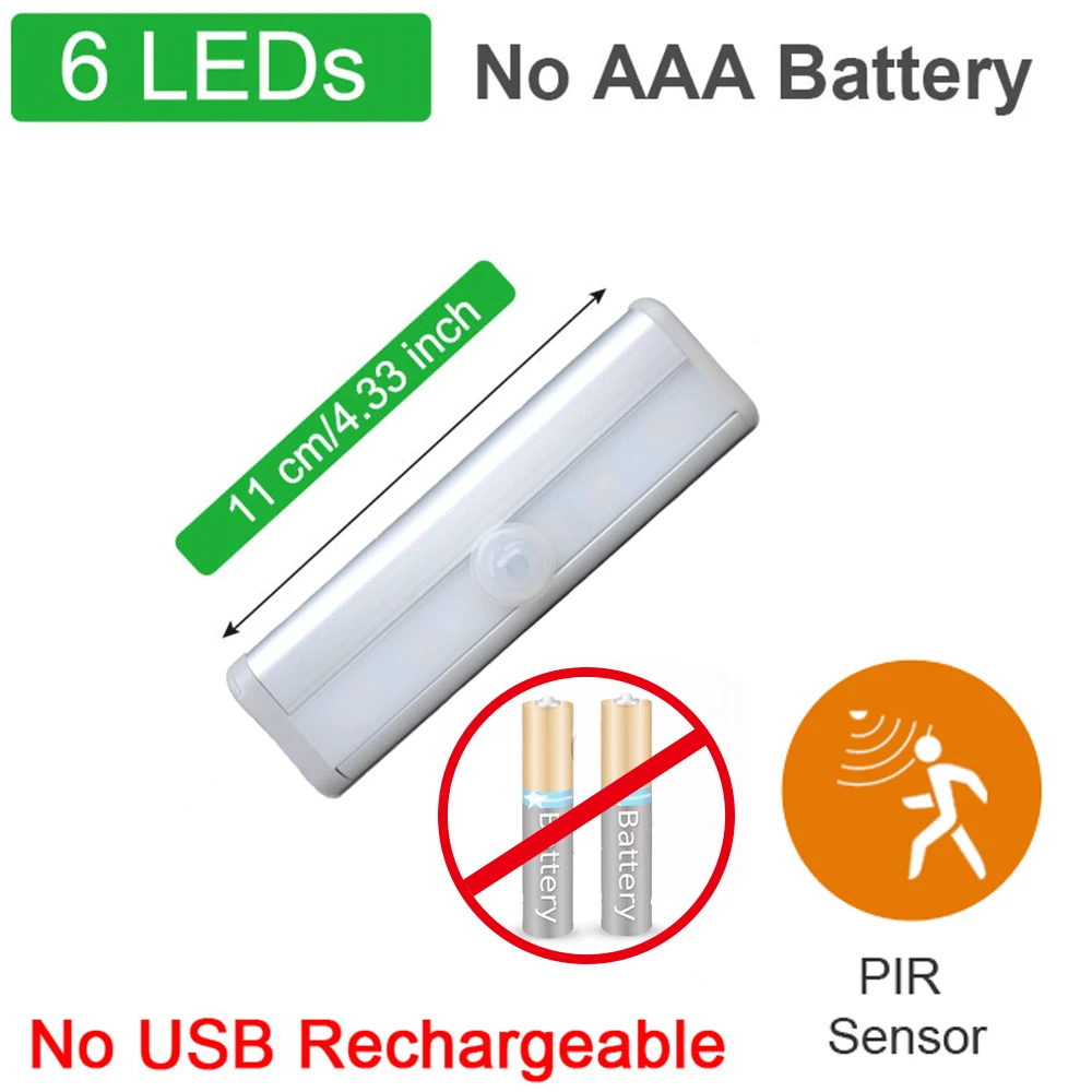 SR 40cm LED Motion Sensor Rechargeable Wireless Under Cabinet Light 