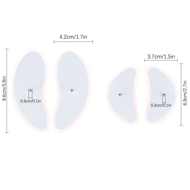 4pcs ems Muskels timulator Elektroden pads für Gesichts lifting Kiefer linie Gesichts massage gerät Zehner Akupunktur digitaler elektronischer Puls – Detail 14