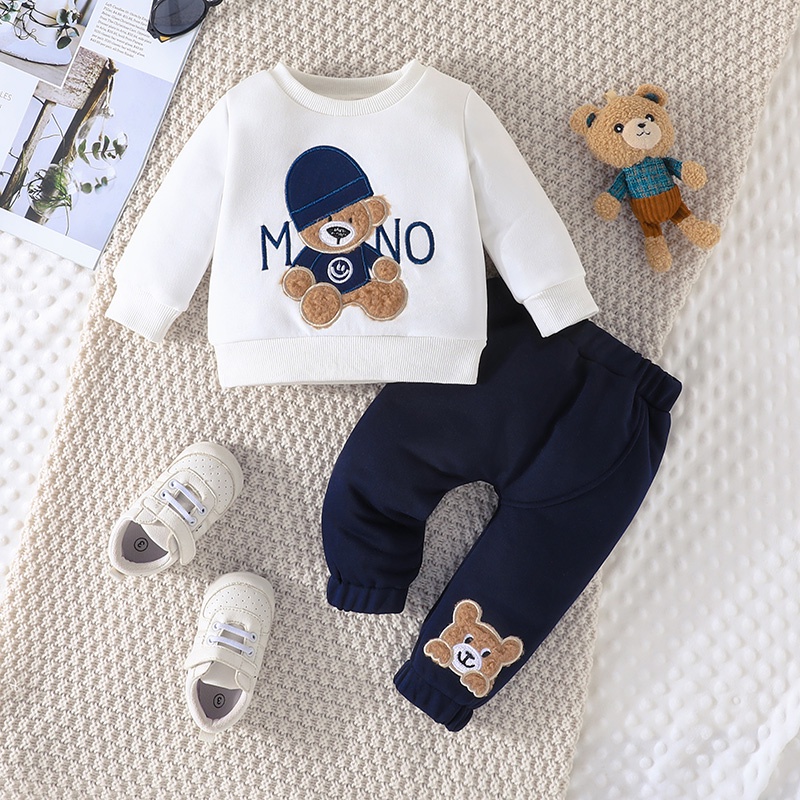 Title 2, Terno For Kid 3-24 mesi Casual Cartoon Bear T-s...