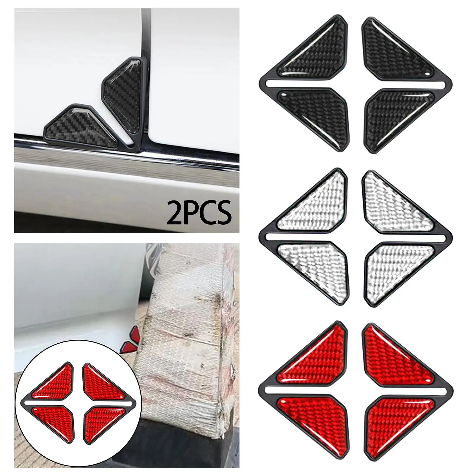 2 Pieces Car Front Door Anti Collision Corner Guards Accessory Easy Installation PVC Car Door Bump Edge Anti Scratch Protector
