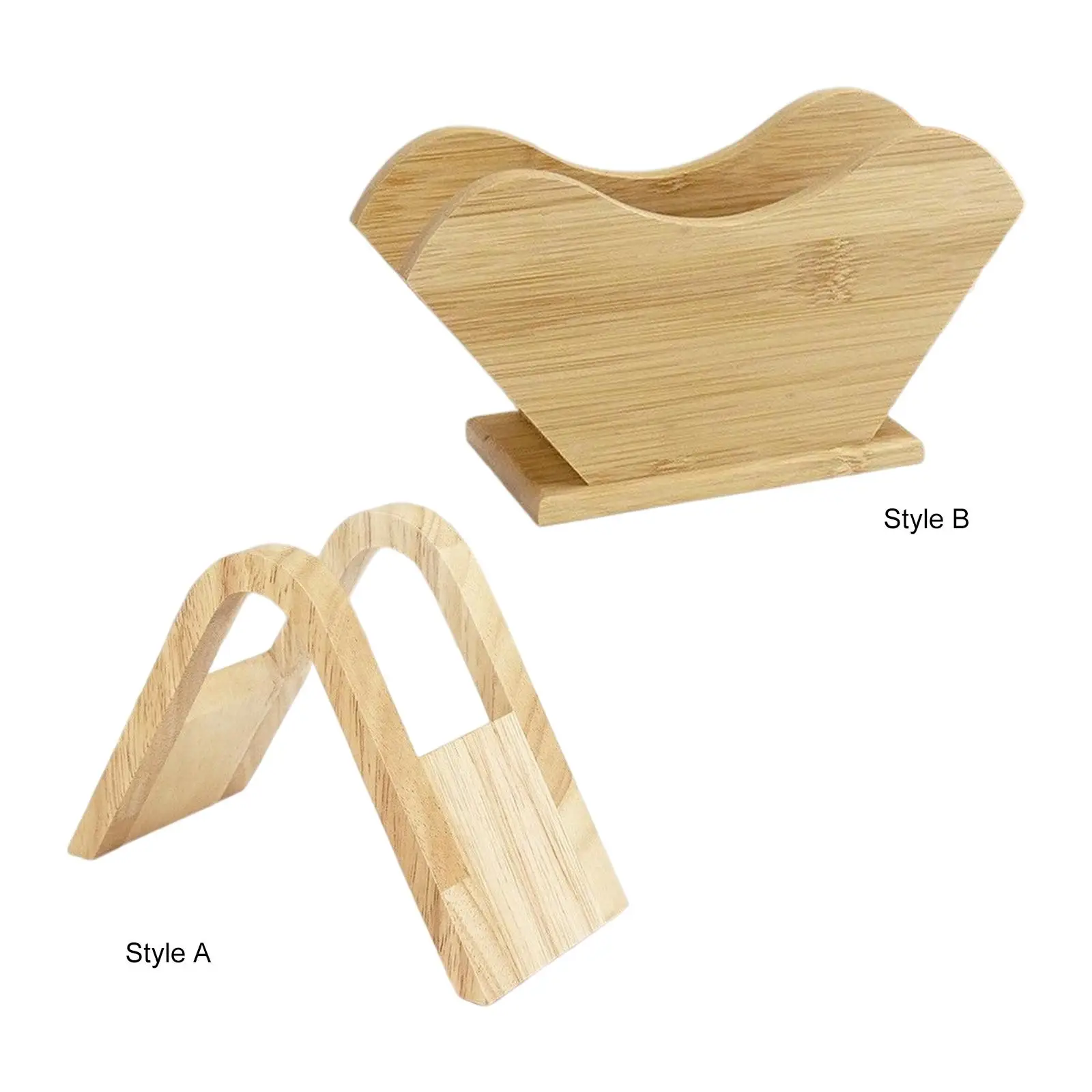 V Shape Coffee Filter Holder Standing Coffee Utensil Stand Storage Rack Wood for Countertop Kitchen