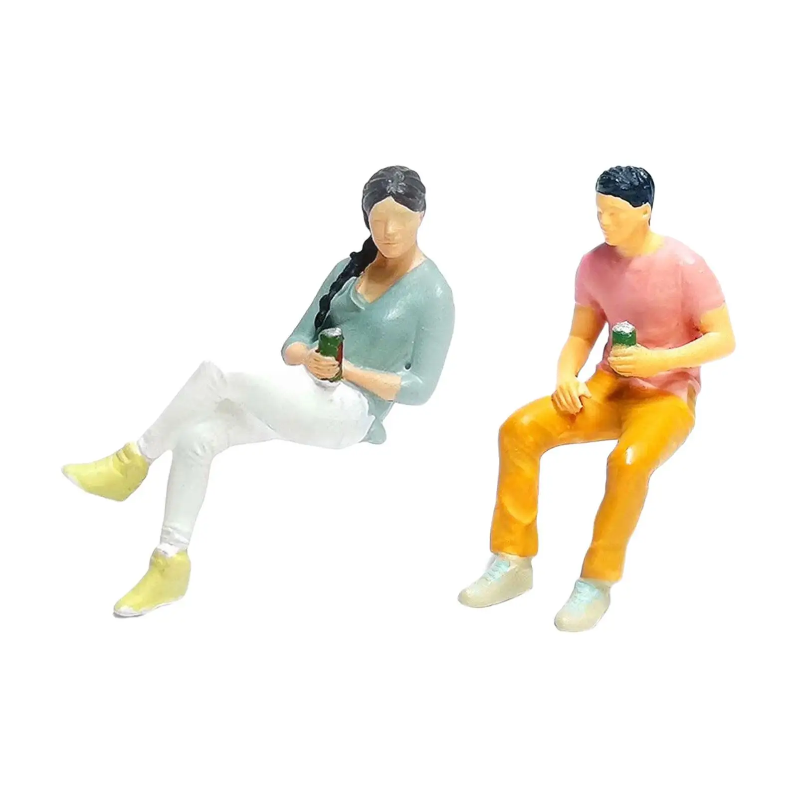 1:64 Drinking Figures Amazingly Detailed Resin Figures People Figures 1/64 Scale Figures Model for DIY Projects Scene Decoration